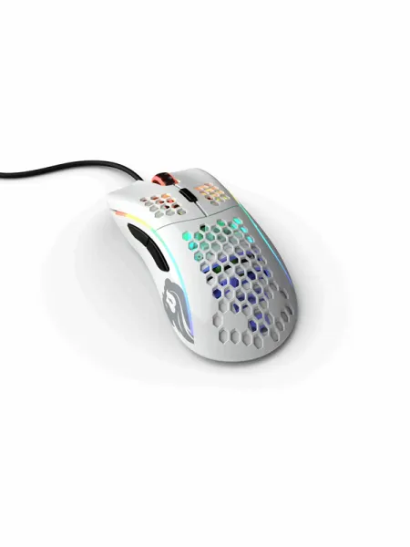 Glorious Model D - Glänzend Weiß - Gaming-Maus - Optisch - 6 Tasten - Weiß mit RGB-LED-Beleuchtung