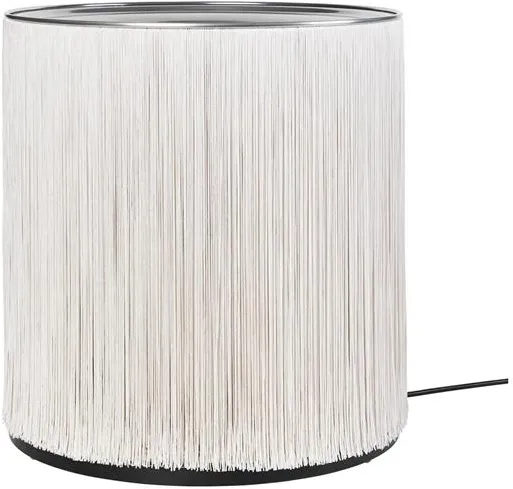 Gubi Model 597 Stehlampe Poliertes Aluminium/Cream Fringe