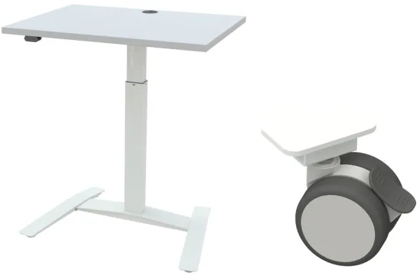 Einzelsäulentisch - Rollen