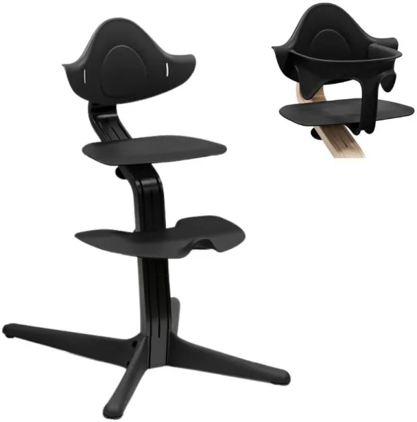 Hochstuhl Buche - Schwarz inkl. Babysitz