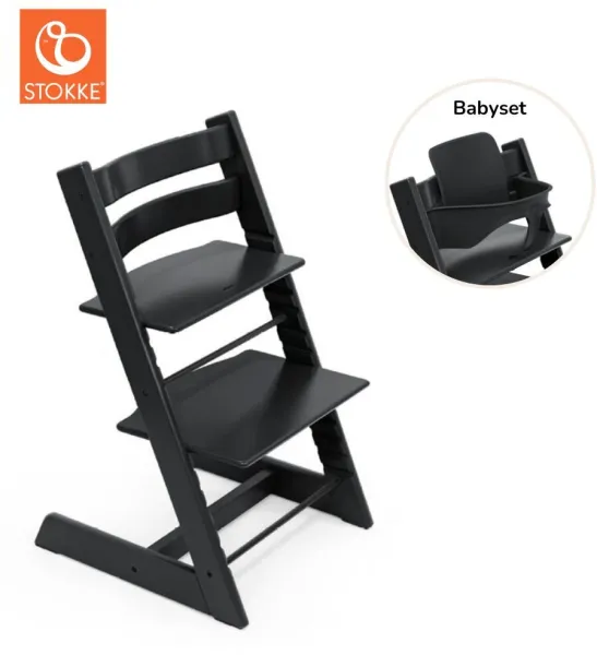 Tripp Trapp Hochstuhl inkl. Babyset - Schwarz