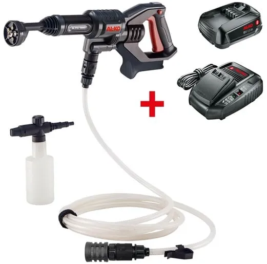 AL-KO Hochdruckreiniger Akku-Druckreiniger PW 1850 18 V inkl. Akku und Ladegerät