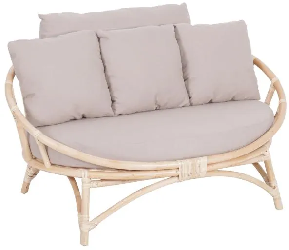 Muscat 2-Sitzer Loungeset grau 127x102x70cm