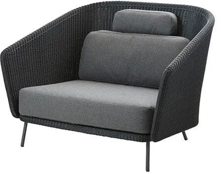 Cane-Line Mega Loungesessel - Graues Gestell mit Kissenset