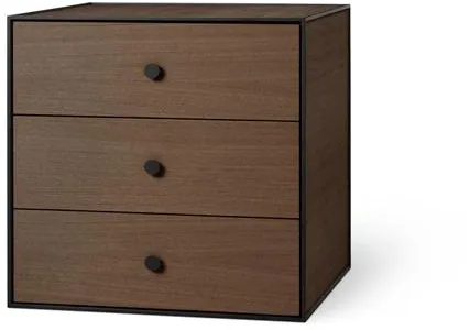 Audo Frame 49 Mit 3 Schubladen 42x49x49 Geräucherte Eiche