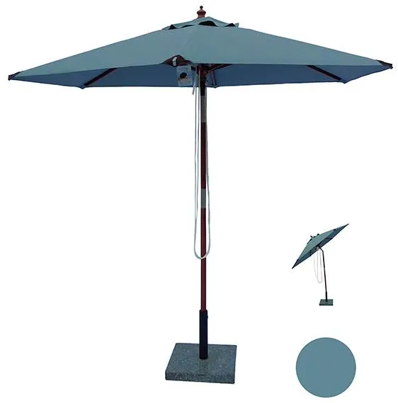 Genf Sonnenschirm - 2,5 Meter - grau