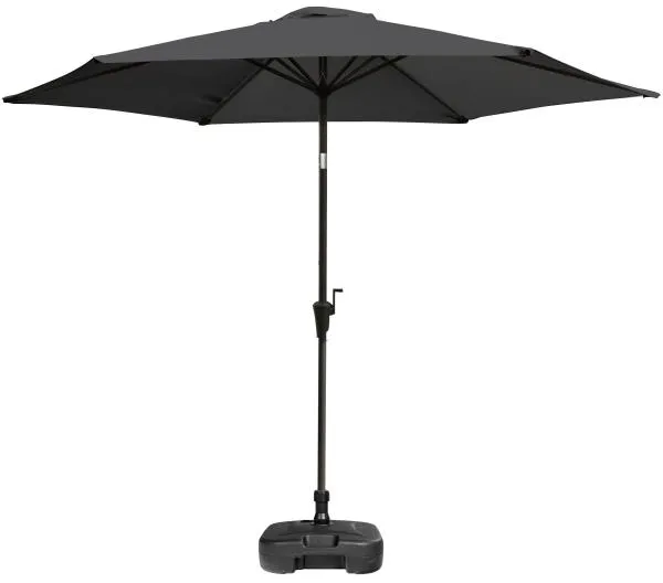 Sonnenschirm mit Neigungsfunktion dunkelgrau 3m 3m