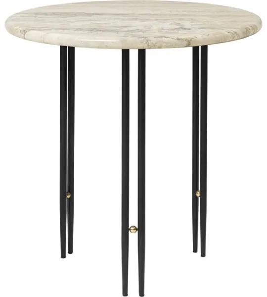 GUBI IOI Beistelltisch Ø50 Schwarz/Beige