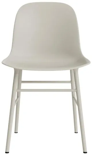 Normann Copenhagen Form Esszimmerstuhl Hellgrau/Stahl