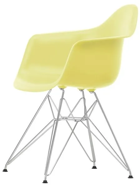 Vitra Eames Plastic DAR Esszimmerstuhl RE Zitrone/Chrom