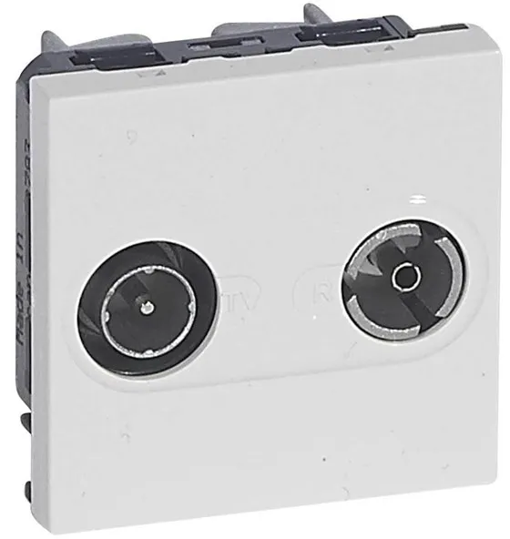 Legrand TV-/Radio-Stecker männlich/weiblich 9,52MM weiß