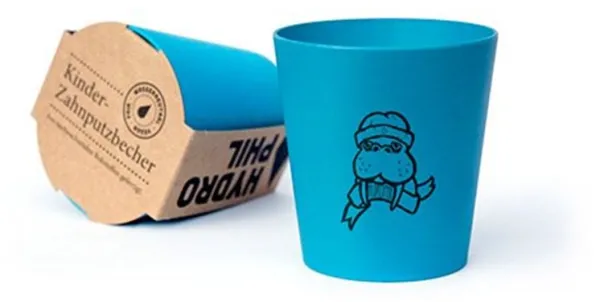 Organic Beauty Zahnbürstenbecher Blau Hydrophil (1 Stk)